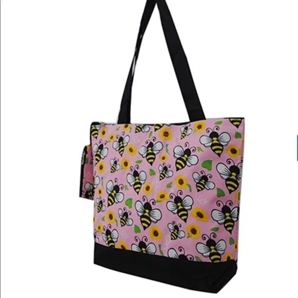 Bee Happy NGIL Canvas Tote Bag - Picture 1 of 3
